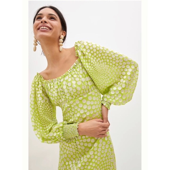 New Anthropologie Meryl MIDI Dress Size M - Picture 2 of 14